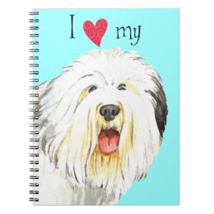 Caderno Espiral Eu amo meu velho pastor inglês