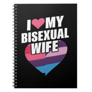 Caderno Espiral Eu Amo Minha Esposa Bissexual Orgulho Bi Bandeira 