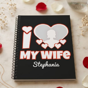 Caderno Espiral Eu Amo Minha Esposa Personalizado – Adicionar Nome