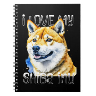 Caderno Espiral Eu Amo Minha Shiba Inu Proprietário do cão
