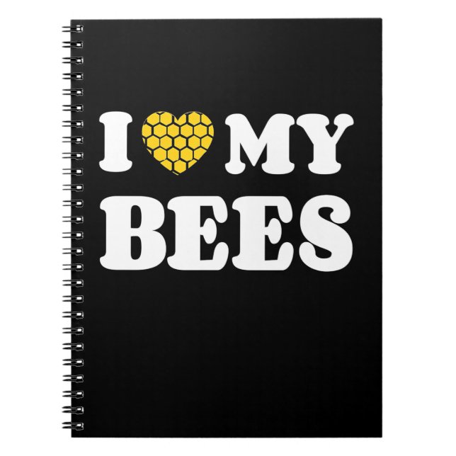 Caderno Espiral Eu Amo Minhas Abelhas (Frente)