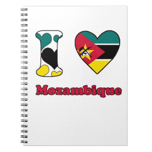 Caderno Espiral Eu amo Moçambique