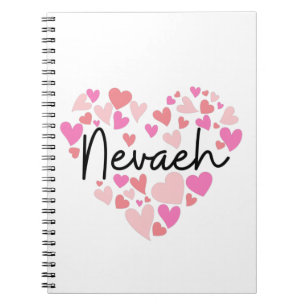 Caderno Espiral Eu amo Nevaeh
