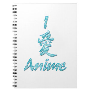 Caderno Espiral Eu amo o Anime