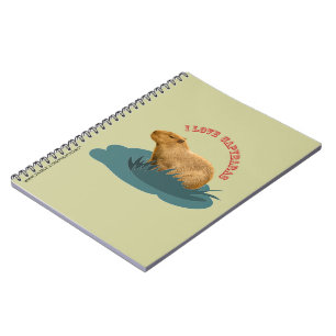 Caderno Espiral Eu amo o capybaras Notebook