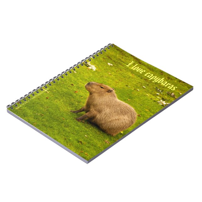 Caderno Espiral Eu amo o capybaras Notebook (Left Side)