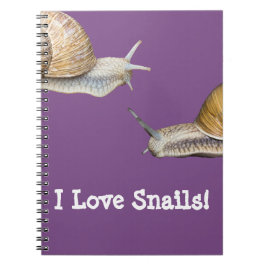Caderno Espiral Eu amo o design do caracol dos caracóis