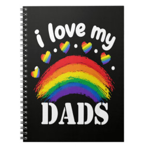 Caderno Espiral Eu Amo o Orgulho Arco-Íris do Meu Pai