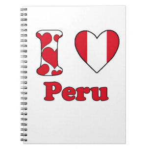Caderno Espiral Eu amo o Peru