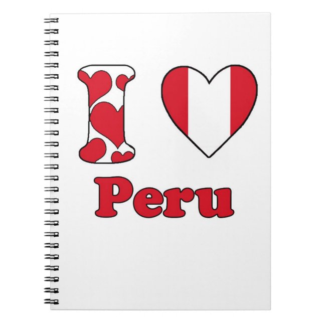 Caderno Espiral Eu amo o Peru (Frente)