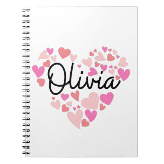 Caderno Espiral Eu amo Olivia