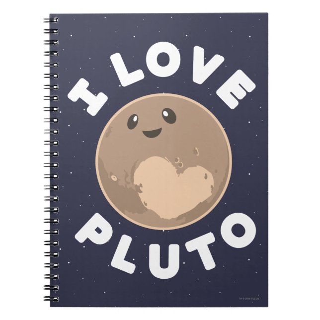 Caderno Espiral Eu amo Pluto (Frente)