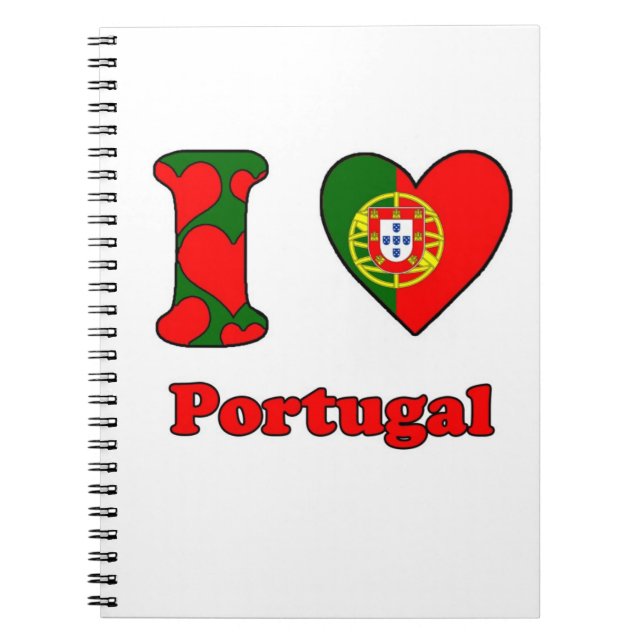 Caderno Espiral Eu amo Portugal (Frente)