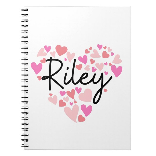 Caderno Espiral Eu amo Riley (Frente)