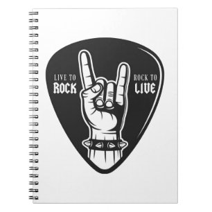 Caderno Espiral Eu amo rock