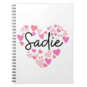 Caderno Espiral Eu amo Sadie