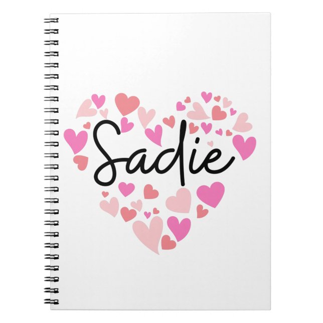Caderno Espiral Eu amo Sadie (Frente)