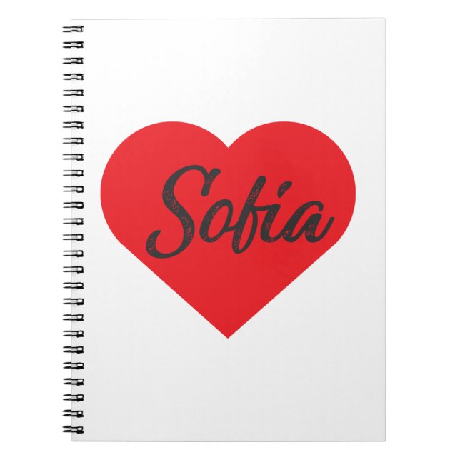 Caderno Espiral Eu Amo Sofia - Bulgária (Frente)