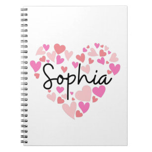Caderno Espiral Eu amo Sophia