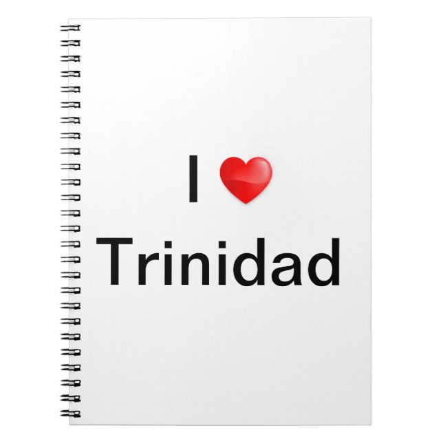 Caderno Espiral Eu amo Trinidad (Frente)