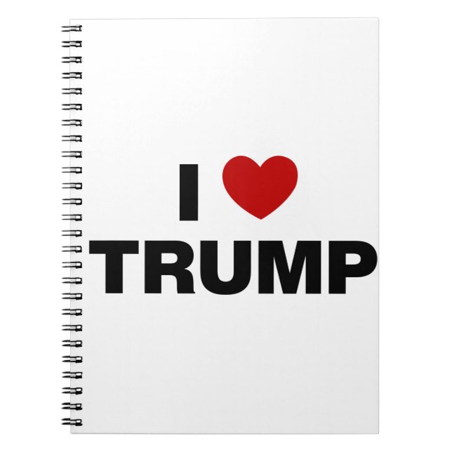 Caderno Espiral Eu Amo Trump (Frente)