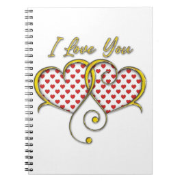 Caderno Espiral Eu amo Você Design