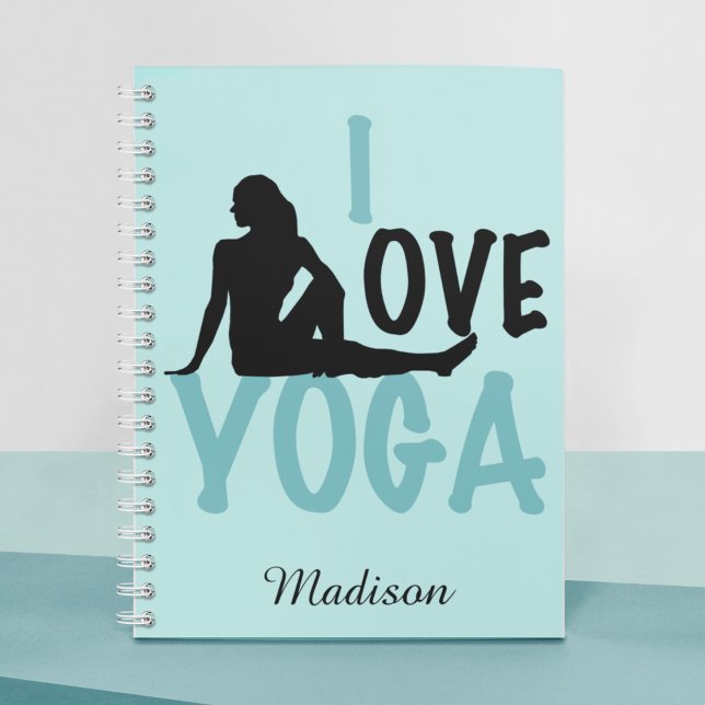 Caderno Espiral Eu Amo Yoga Personalizado (Criador carregado)