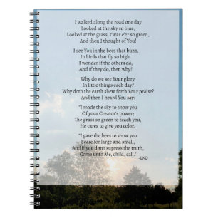 Caderno Espiral Eu andei pelo notebook Road Poem
