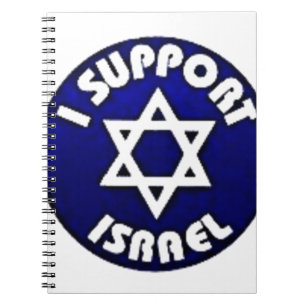 Caderno Espiral Eu apoio Israel - מגןדוד da estrela de David