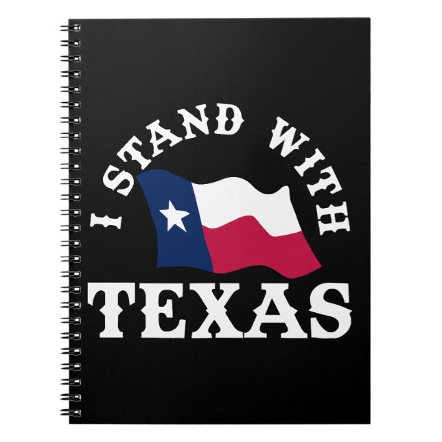 Caderno Espiral Eu Apoio o Texas (Frente)