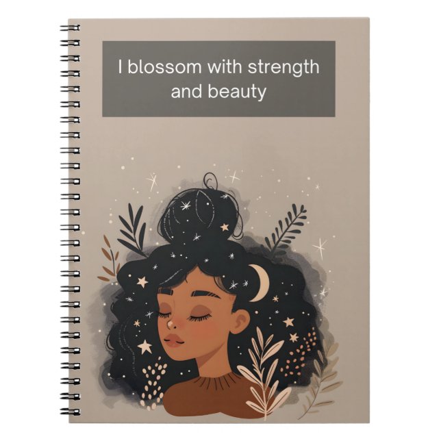 Caderno Espiral Eu brilho com força e beleza (Frente)