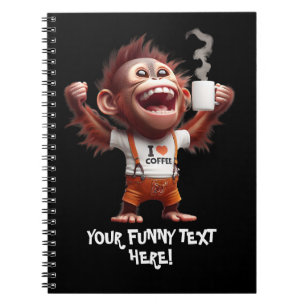 Caderno Espiral Eu coração café