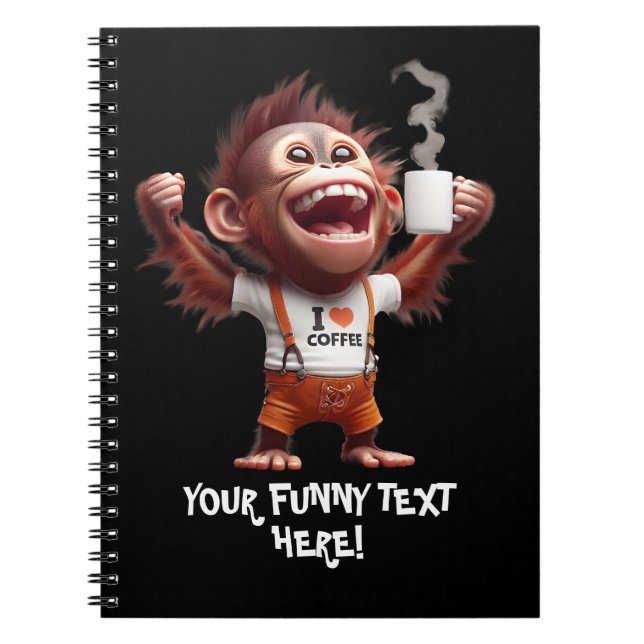 Caderno Espiral Eu coração café (Frente)