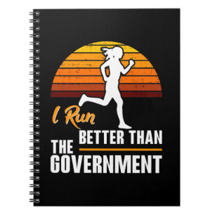 Caderno Espiral Eu Corro Melhor Que O Governo Corredor Engraçado