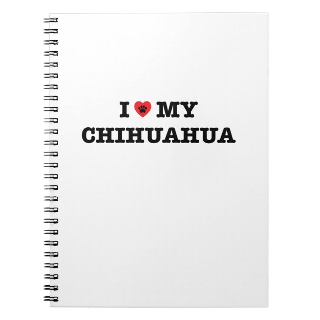 Caderno Espiral Eu Corto Meu Notebook Chihuahua (Frente)