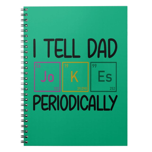 Caderno Espiral Eu Digo Às Piadas Pais Periodicamente (Frente)