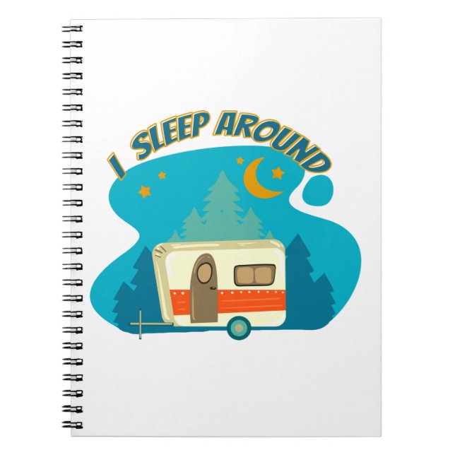 Caderno Espiral Eu Dormi Em Volta De Camper Van Camping Explorer N (Frente)