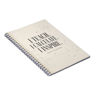 Caderno Espiral Eu Ensino Eu Calculo Eu Inspiro Professor de Matem