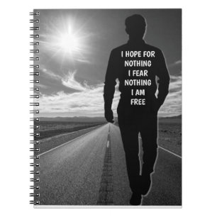 Caderno Espiral Eu espero por nada de citação motivacional