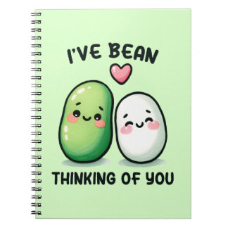Caderno Espiral Eu Estive Pensando em Você Kawaii Fofinho