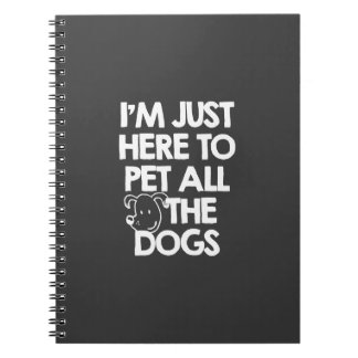 Caderno Espiral Eu estou apenas aqui pet todos os cães
