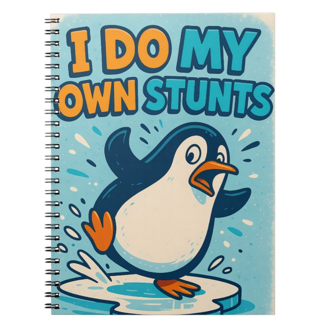 Caderno Espiral Eu faço o meu próprio notebook de pinguins (Frente)