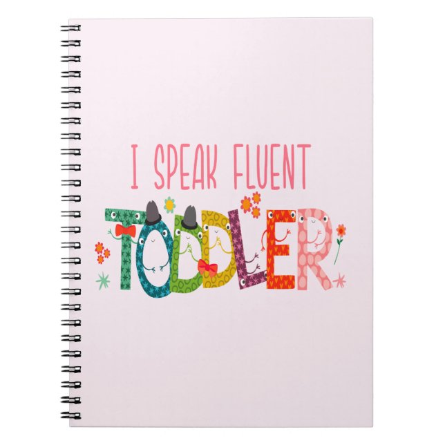 Caderno Espiral Eu Falo Fluent Toddler - Mãe, Professora De Cuidad (Frente)