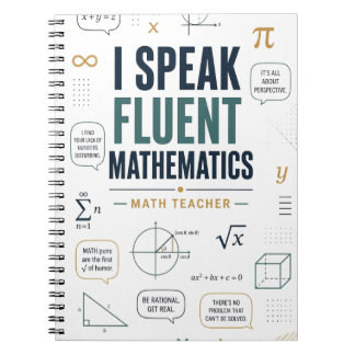 Caderno Espiral Eu Falo Matemática Fluente Professor de Matemática