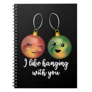 Caderno Espiral Eu Gosto De Ficar Com Vocês Enfeites de natal