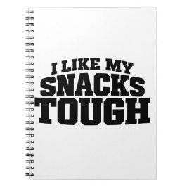 Caderno Espiral Eu Gosto dos Meus Lanches Duros Frase Divertida de