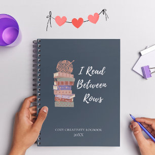 Caderno Espiral Eu Leio Entre as Linhas Amante de Crochê e Livros