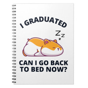Caderno Espiral Eu me formei Posso voltar para a cama agora
