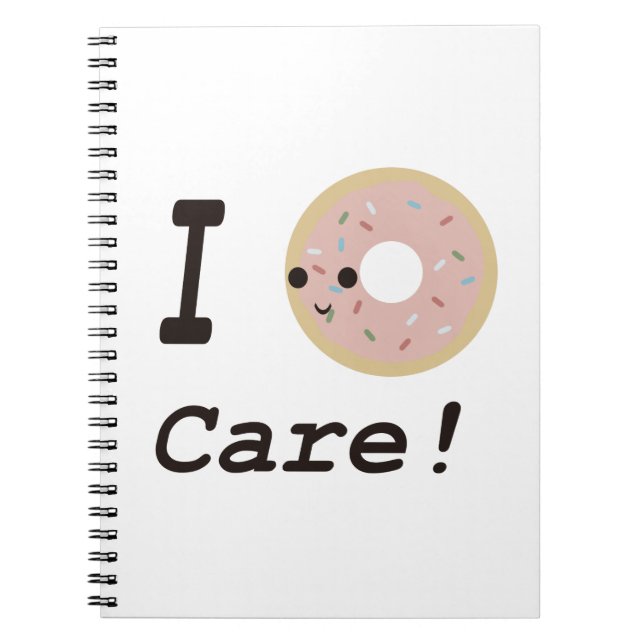 Caderno Espiral Eu me importo com rosquinhas! (Frente)