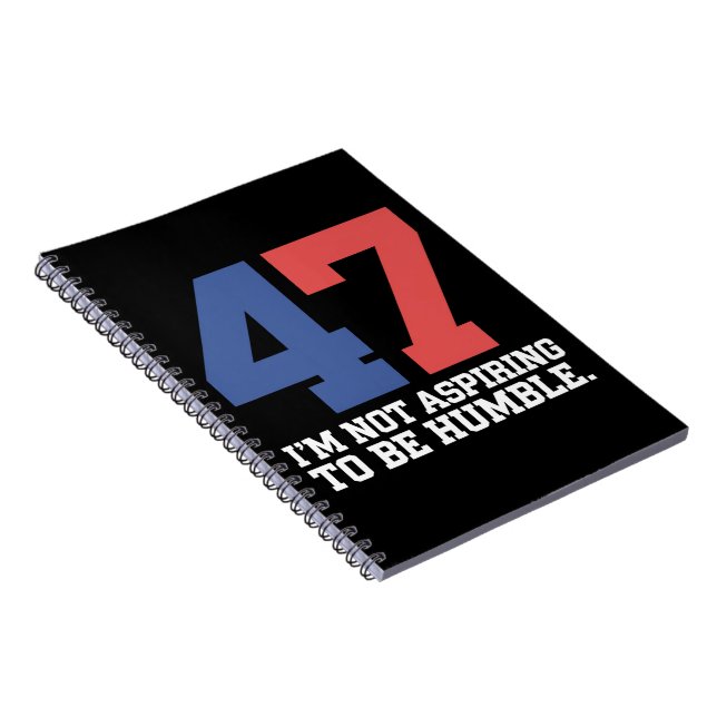 Caderno Espiral Eu não estou aspirando a ser Humble Kamala Harris  (Lado Direito)